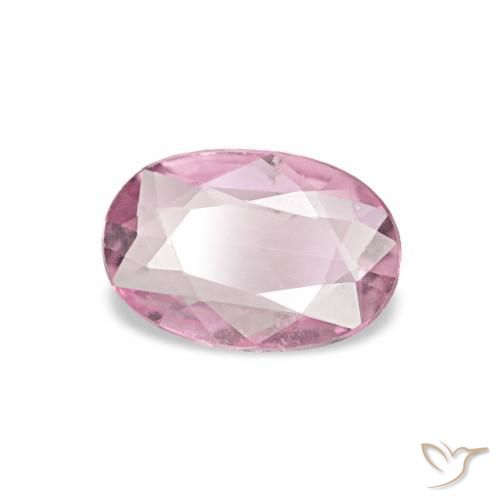Zafiro Rosado claro natural de 0.33 ct, Ovalada, VVS