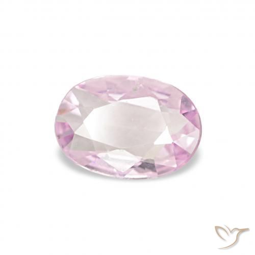Zafiro Rosado claro natural de 0.38 ct, Ovalada, VVS