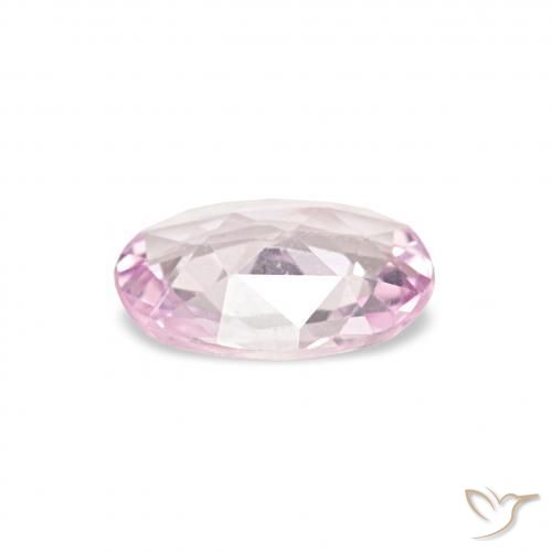 Zafiro Rosado claro natural de 0.38 ct, Ovalada, VVS