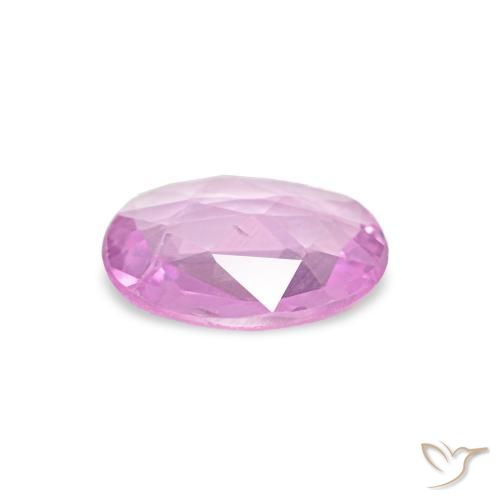 Zafiro Púrpura medio natural de 0.43 ct, Ovalada, VVS-VS