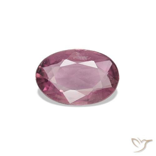 Zafiro Púrpura rojizo natural de 0.38 ct, Ovalada, VVS-VS