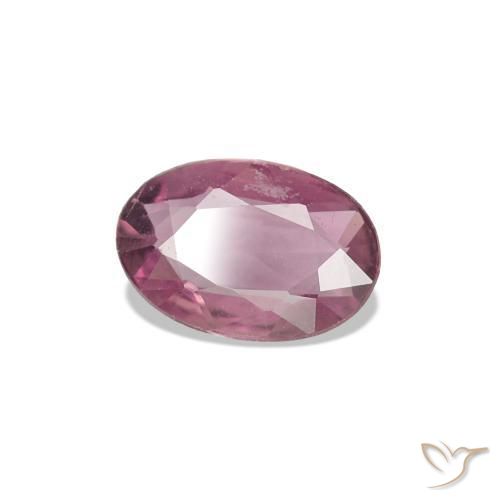 Zafiro Púrpura rojizo natural de 0.38 ct, Ovalada, VVS-VS