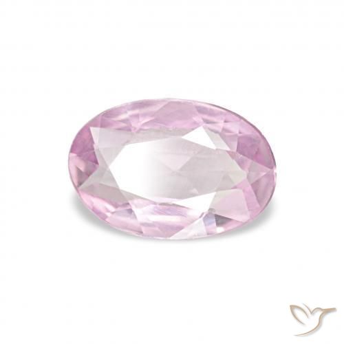 Zafiro Rosado medio natural de 0.41 ct, Ovalada, VVS