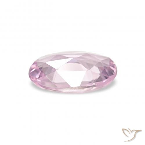 Zafiro Rosado medio natural de 0.41 ct, Ovalada, VVS