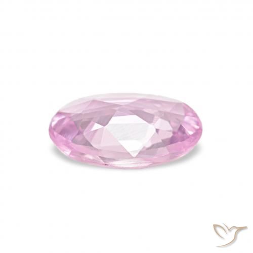 Zafiro Púrpura violeta rosáceo natural de 0.40 ct, Ovalada, VVS