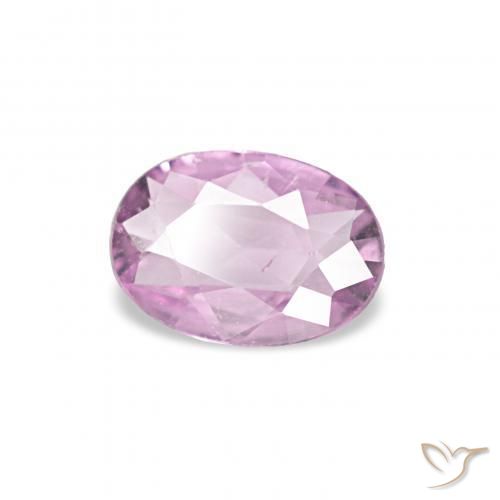 Zafiro Rosado púrpura real muy claro natural de 0.32 ct, Ovalada, VVS-VS