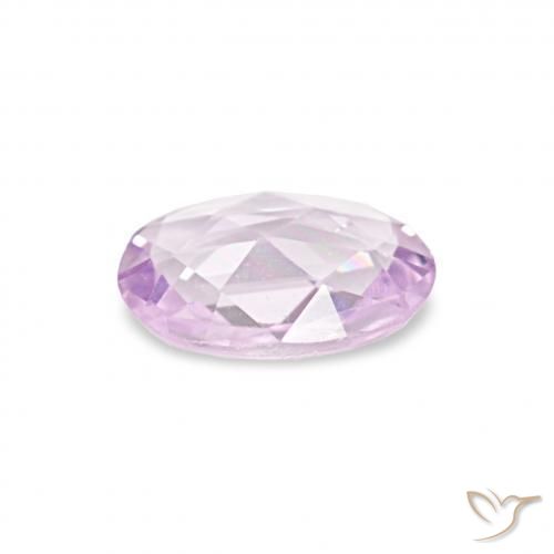 Zafiro Púrpura muy claro natural de 0.36 ct, Ovalada, VVS-VS