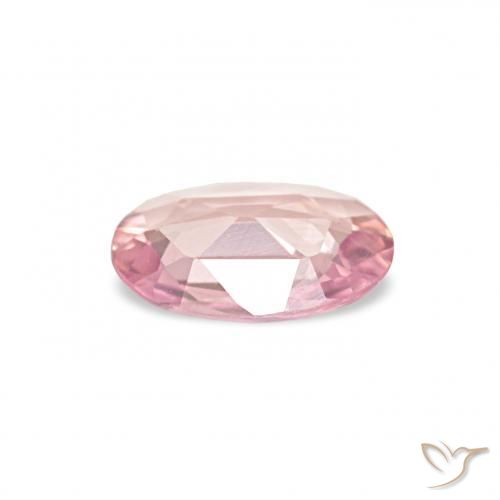 Zafiro Rosado claro natural de 0.34 ct, Ovalada, VVS-VS