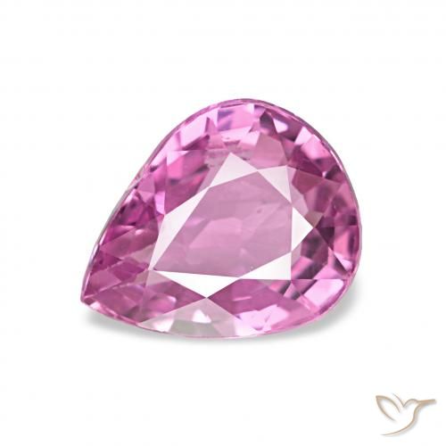 Zafiro Rosado púrpura natural de 0.97 ct, En forma de pera, VVS-VS