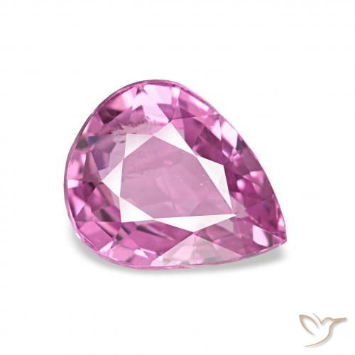 Zafiro Rosado púrpura natural de 0.97 ct, En forma de pera, VVS-VS