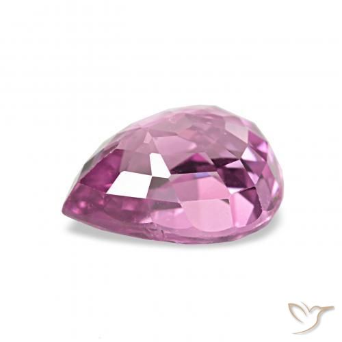 Zafiro Rosado púrpura natural de 0.97 ct, En forma de pera, VVS-VS