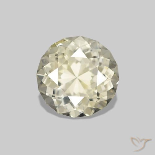 1.00ct Amarillo claro Zafiro, Redondo, VVS