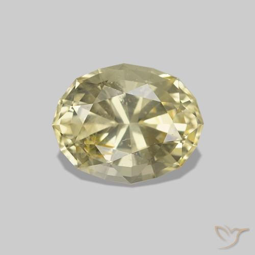 Zafiro Amarillo claro natural de 1.40 ct, Ovalada, VS