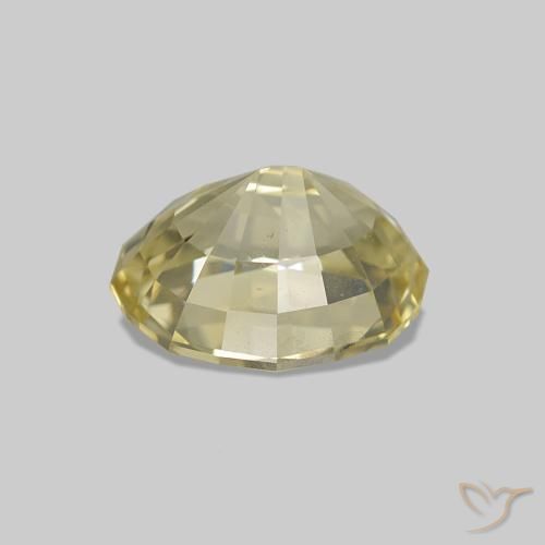 Zafiro Amarillo claro natural de 1.40 ct, Ovalada, VS