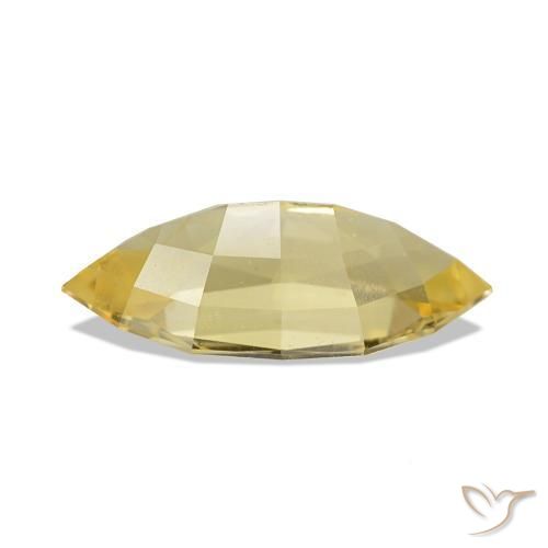 Zafiro Amarillo medio natural de 1.37 ct, Marquesa, VS