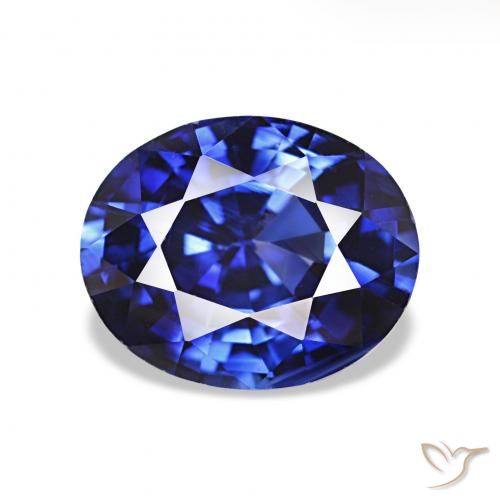 Zafiro Azul real natural de 2.02 ct, Ovalada, VVS