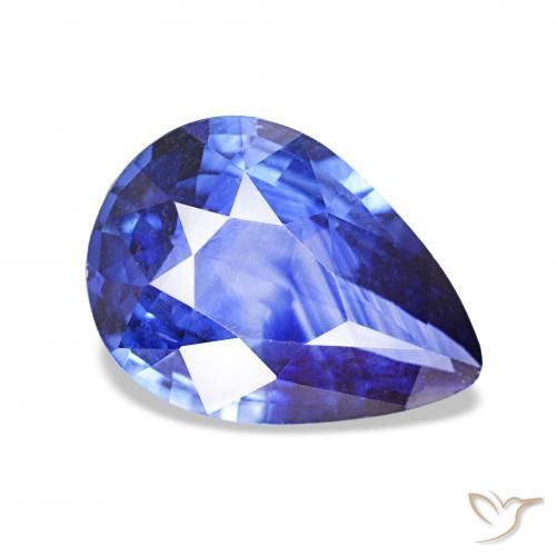 Zafiro Azul aciano claro natural de 2.23 ct, En forma de pera, VVS-VS