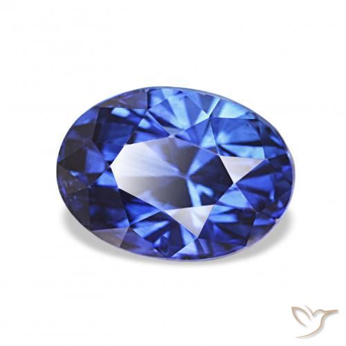 Zafiro Azul real natural de 2.14 ct, Ovalada, VVS