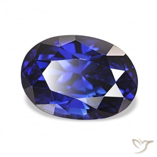 Zafiro Azul real natural de 2.14 ct, Ovalada, VVS