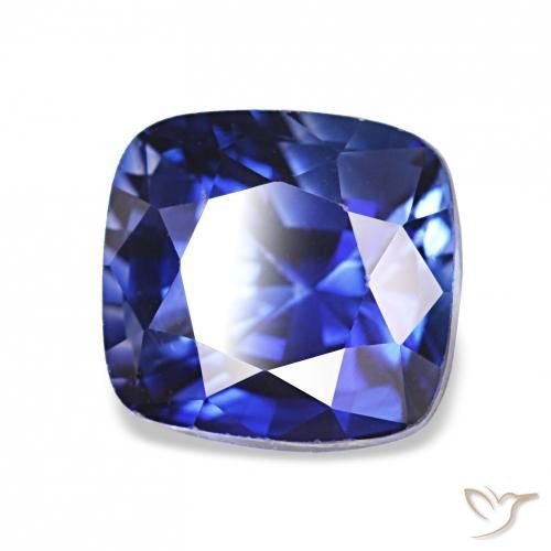 Zafiro Azul real natural de 2.04 ct, Forma Cojín, VVS