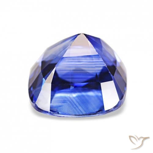 Zafiro Azul real natural de 2.04 ct, Forma Cojín, VVS