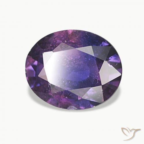 Zafiro Púrpura intenso natural de 2.34 ct, Ovalada, VS-SI