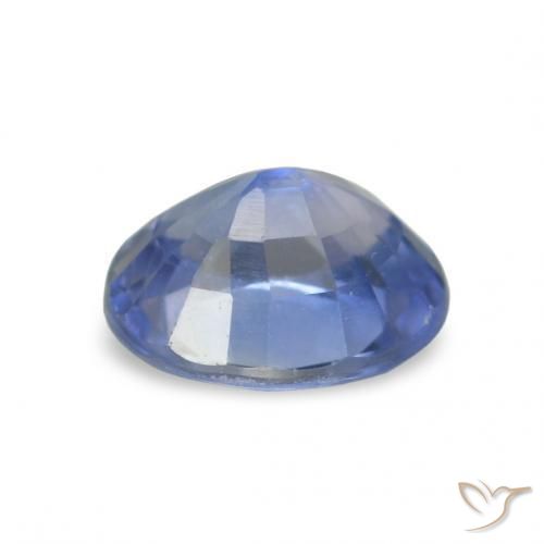 Zafiro Azul marino medio natural de 0.53 ct, Corte Óvalo, VVS-VS