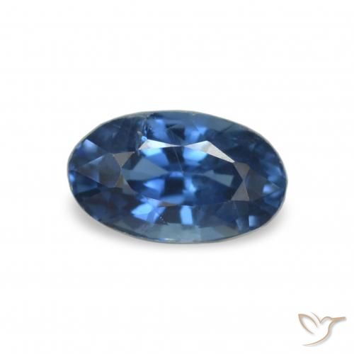 0.33ct Azul marino Zafiro, Ovalada, VVS-VS