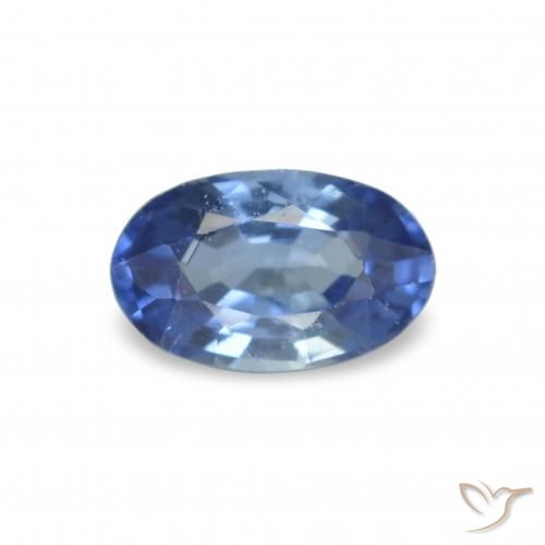 Zafiro azul natural de 0,28 ct, corte óvalo, VVS-VS
