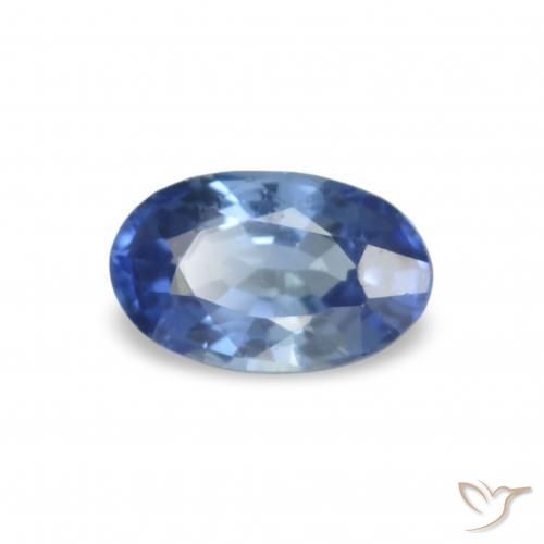Zafiro azul natural de 0,28 ct, corte óvalo, VVS-VS