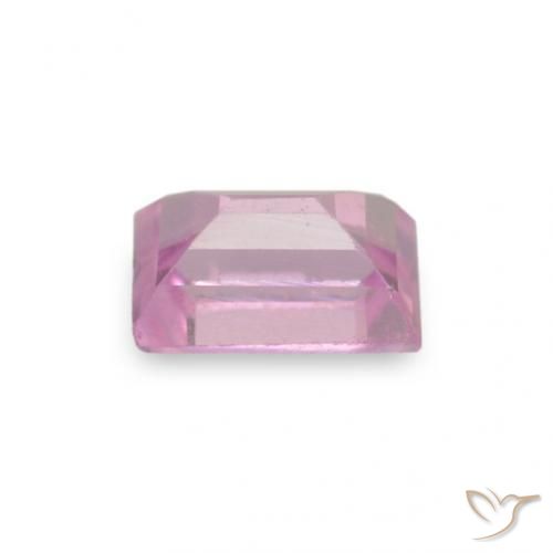 Zafiro rosa natural de 0,11 ct, baguette, VVS-VS