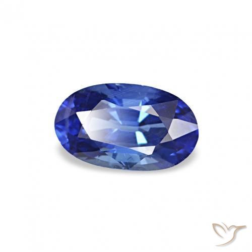 Zafiro Azul real natural de 0.35 ct, Ovalada, VVS-VS
