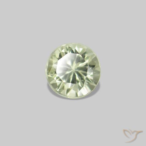 Gemas de Zafiro Verde grisáceo natural de 2.23 ct, Corte Redondo, VS