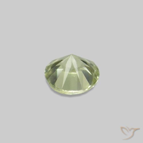 Gemas de Zafiro Verde grisáceo natural de 2.23 ct, Corte Redondo, VS