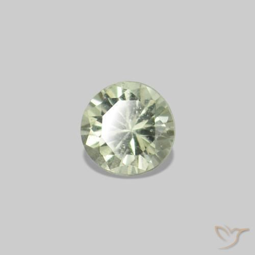 Gemas de Zafiro Verde cálido natural de 3.15 ct, Corte Redondo, VS