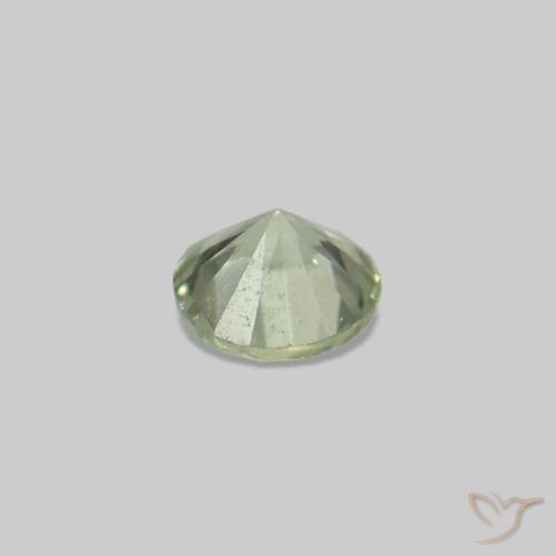 Gemas de Zafiro Verde cálido natural de 3.15 ct, Corte Redondo, VS