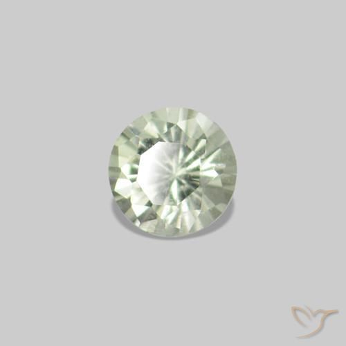 Gemas de Zafiro Verde muy claro natural de 2.22 ct, Redondo, VS