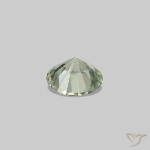 Gemas de Zafiro Verde muy claro natural de 2.22 ct, Redondo, VS