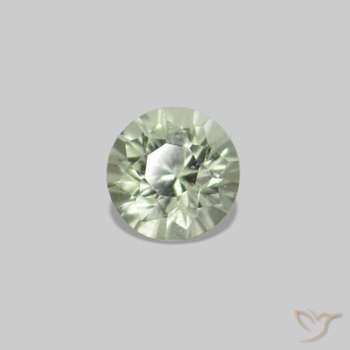 Gemas de Zafiro Verde grisáceo natural de 2.24 ct, Redondo, VS