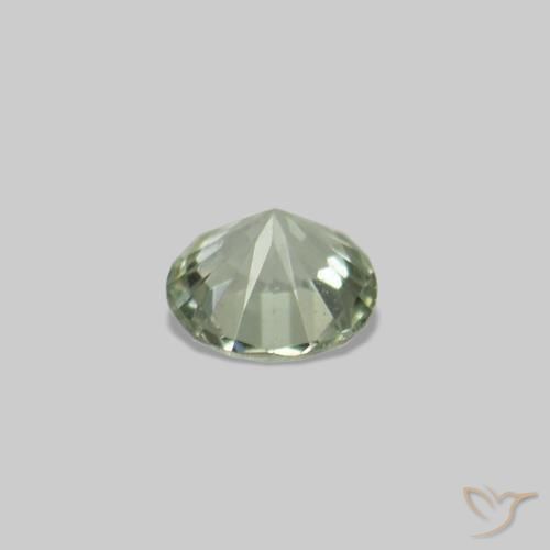 Gemas de Zafiro Verde grisáceo natural de 2.24 ct, Redondo, VS