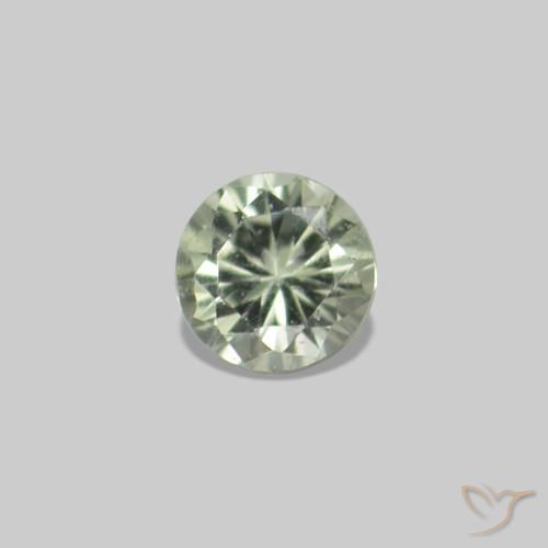 Gemas de Zafiro Verde cálido natural de 2.24 ct, Redondo, VS