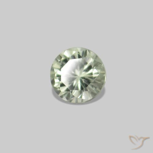 Gemas de Zafiro Verde cálido natural de 2.24 ct, Redondo, VS