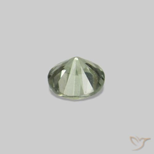 Gemas de Zafiro Verde cálido natural de 2.24 ct, Redondo, VS