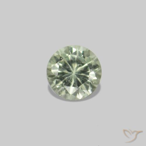 Gemas de Zafiro Verde muy claro natural de 2.27 ct, Corte Redondo, VS