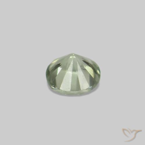 Gemas de Zafiro Verde muy claro natural de 2.27 ct, Corte Redondo, VS