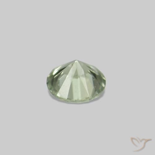 Gemas de Zafiro Verde muy claro natural de 2.27 ct, Corte Redondo, VS