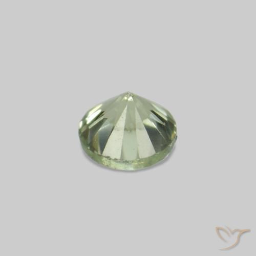 Gemas de Zafiro Verde pálido natural de 2.25 ct, Corte Redondo, VS