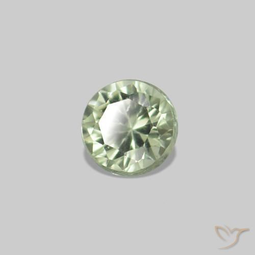 Gemas de Zafiro Verde pera claro natural de 2.25 ct, Redondo, VS