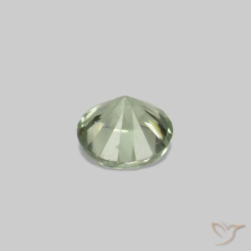 Gemas de Zafiro Verde pera claro natural de 2.25 ct, Redondo, VS