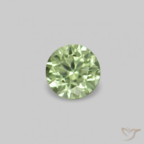 Gemas de Zafiro Verde muy claro natural de 2.26 ct, Redondo, VS